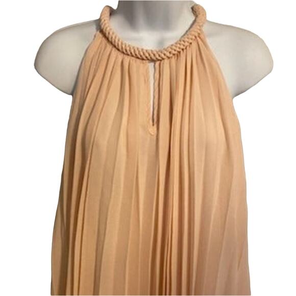 Faisca Size S Pink Braided Neckline with Cut Outs Sleeveless Blouse - Picture 4 of 8